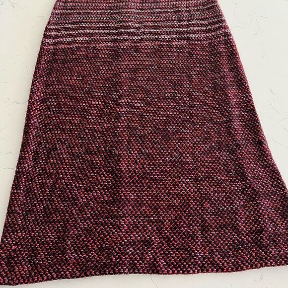 St. John Dress burgundy and Black Sleeveless Knit Dress size 12 - Picture 2 of 9